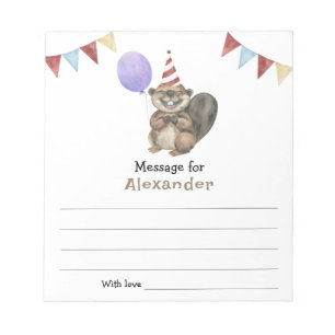 Bloc-note Un message de capsule temporelle d'anniversaire po