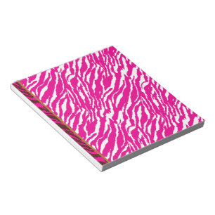 Bloc-note Un motif floral complexe en rose et blanc, art