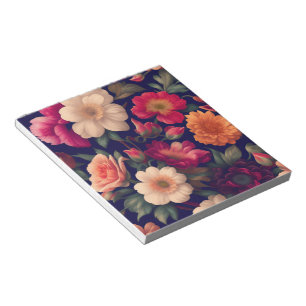 Bloc-note Un papier peint avec un motif floral