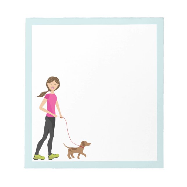 Bloc-note Une Petite Fille Et Un Chien Brown Illustration De (Devant)