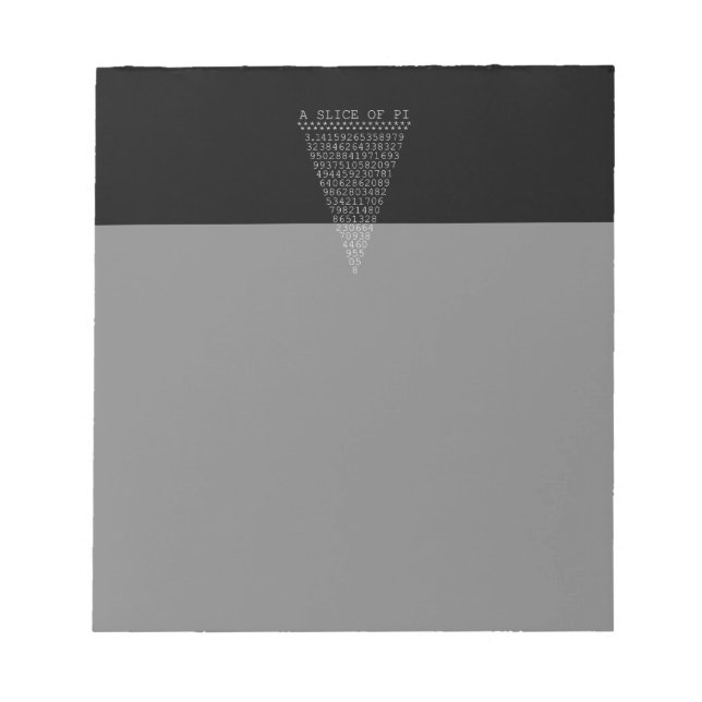 Bloc-note Une tranche typographique de Pi (Devant)