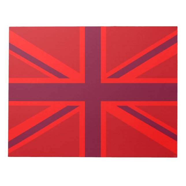 Bloc-note Union Jack rouge (Devant)