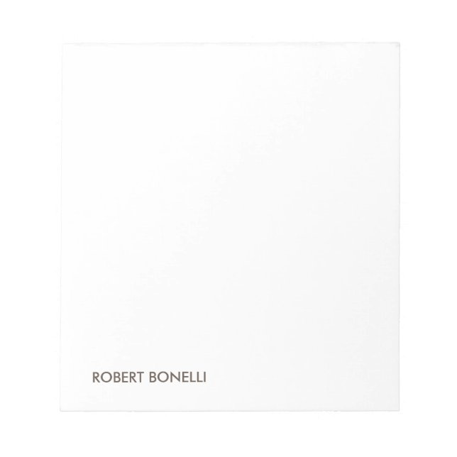 Bloc-note Unique Moderne Noir Blanc (Devant)