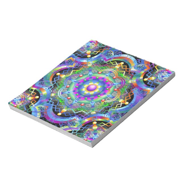 Bloc-note Univers Mandala Couleurs Psychédéliques (Tourné)