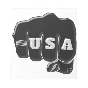 Bloc-note USA Fist Bump avec le drapeau américain