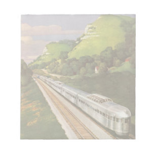 Bloc-note Vacances en train vintage, Locomotive dans le pays
