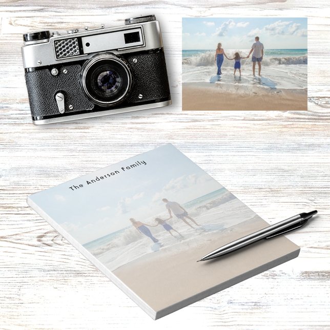 Bloc-note vacances sur la plage de photos personnalisées (Créateur téléchargé)