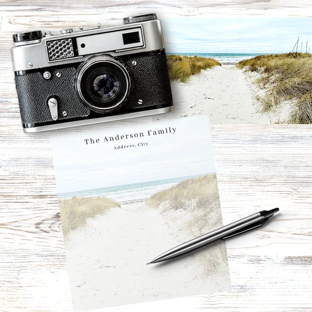 Bloc-note vacances sur la plage de photos personnalisées (Créateur téléchargé)