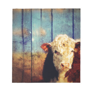 Bloc-note vache à tête blanche