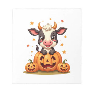 Bloc-note Vache de la ferme aux citrouilles