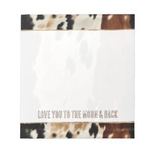 Bloc-note Vachette à crème Brown occidentale