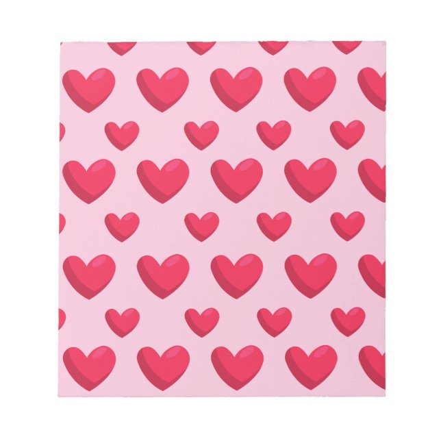 Bloc-note Valentine Arrière - plan Avec Amour Du Coeur (Devant)