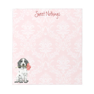 Bloc-note Valentine Rose Anglais Cocker Spaniel Notepad