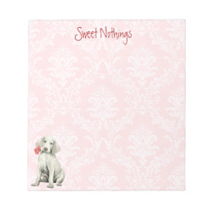 Bloc-note Valentine Rose Weimaraner