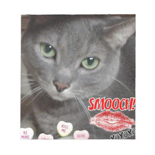 Bloc-note Valentine Russian Blue Cat