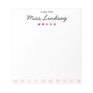 Bloc-note Valentines Day Note