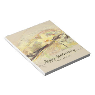 Bloc-note Vanilla Orchid Flower Abstract Art Calligraphy