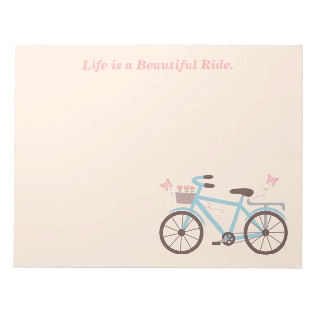 Bloc-note Vélos Vélos Vie est une belle balade (Devant)