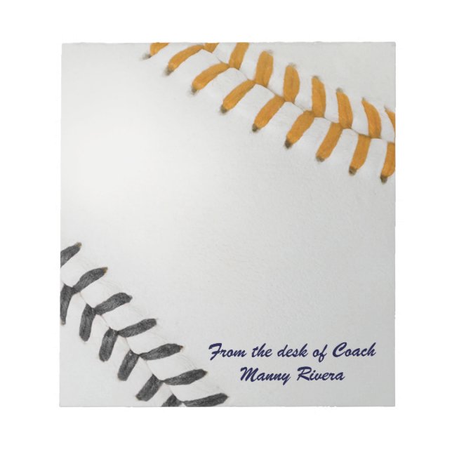 Bloc-note Ventilateur de baseball_couleur_couleur_lacets_og_ (Devant)