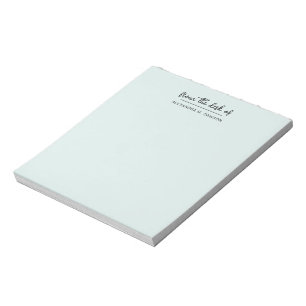 Bloc-note Vert clair de la part de Simple nom de script