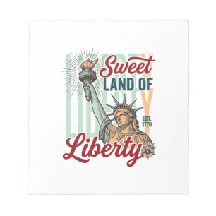 Bloc-note Vêtement Patriotique Vintage Douce Terre de Libert