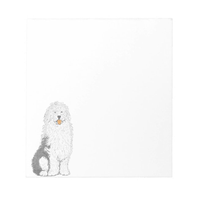Bloc-note Vieux Anglais Sheep Chien Note Pad (Devant)