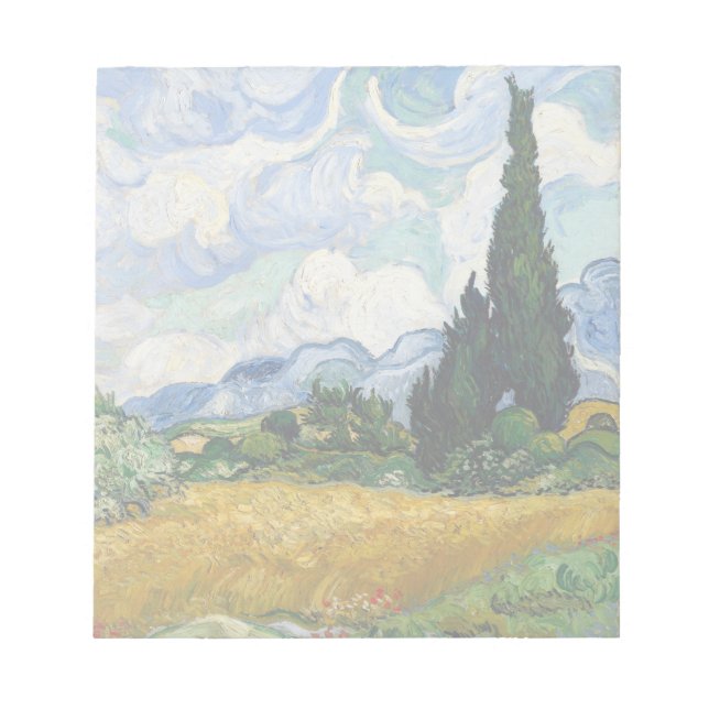 Bloc-note Vincent Van Gogh Wheat Field With Cypresses (Devant)