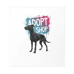 Bloc-note Vintage Adoptez Ne Faites Pas D'Achats Chien Graff