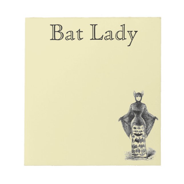 Bloc-note Vintage Bat Lady (Devant)