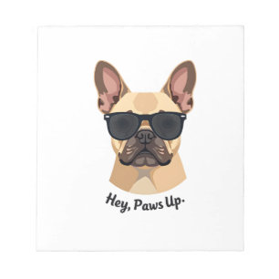 Bloc-note Vintage Hey, Paws Up Lunettes de soleil Bouledogue