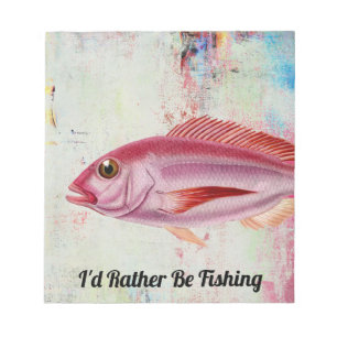 Bloc-note Vintage Rose Fish Grunge Look