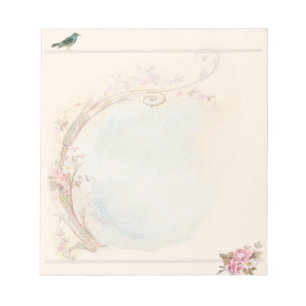 Bloc-note Vintage Rose Rose et Robin Mariage Business