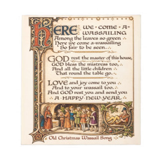 Bloc-note Vintage Wassail Song Illuminated Manuscript Art 