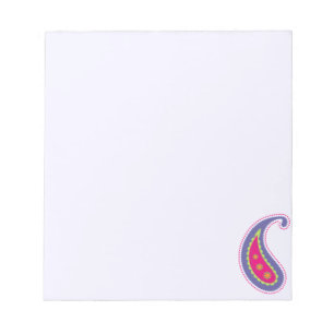 Bloc-note Violet et Rose Paisley