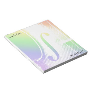 Bloc-note Violon arc-en-ciel
