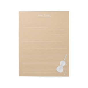 Bloc-note Violoncelle et archet Cours de musique personnalis