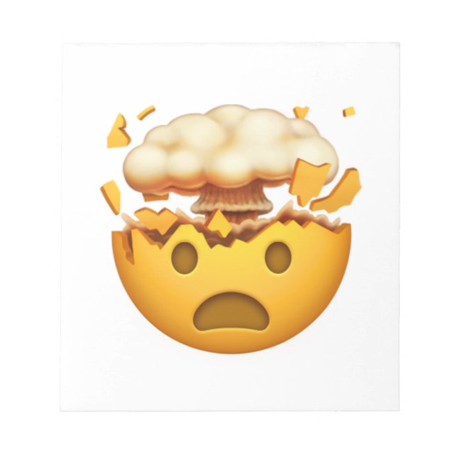 Bloc-note Visage Choqué Avec Tête Explosive - Emoji (Devant)
