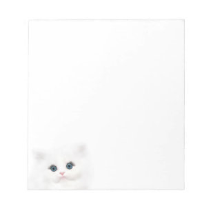 Bloc-note Visage de chaton persan blanc