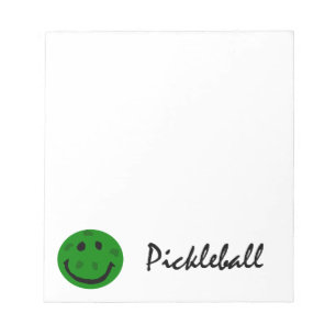 Bloc-note Visage vert drôle de Pickleball