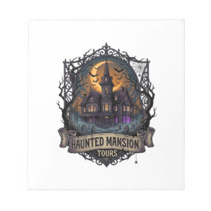 Bloc-note Visites de la Maison Hantée Halloween Gothique Cre
