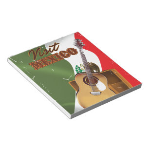 Bloc-note Visitez l'affiche de voyage du Mexique vintage