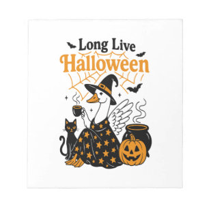 Bloc-note Vive la dinde de Halloween sorcière