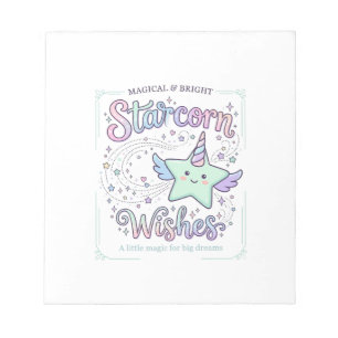 Bloc-note Vœux de licorne Starcorn Vêtements Adorables Graph