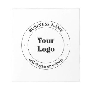Bloc-note Votre logo d'entreprise et texte promotionnel   Bl
