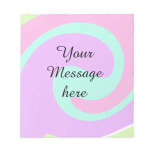 Bloc-note Votre message ici ajouter texte nom monogramme ros
