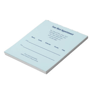 Bloc-note Votre prochain rendez-vous Blue Doctor Office Rapp