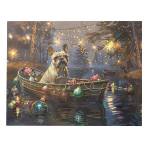 Bloc-note Voyage de Noël festif de Bouledogue français