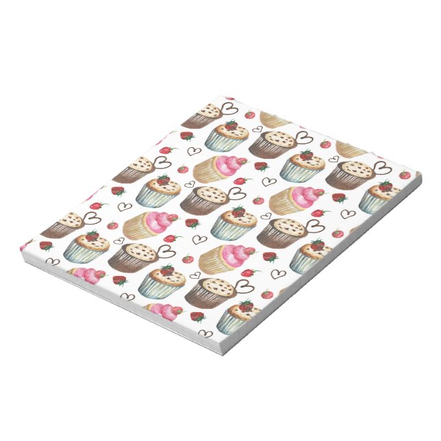 Bloc-note Watercolor cupcakes (Tourné)