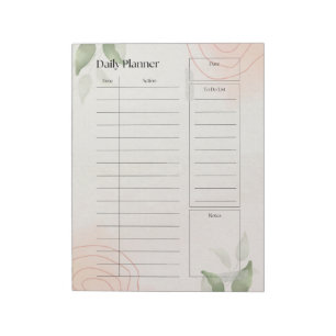 Bloc-note Watercolor Daily Plan Notepad
