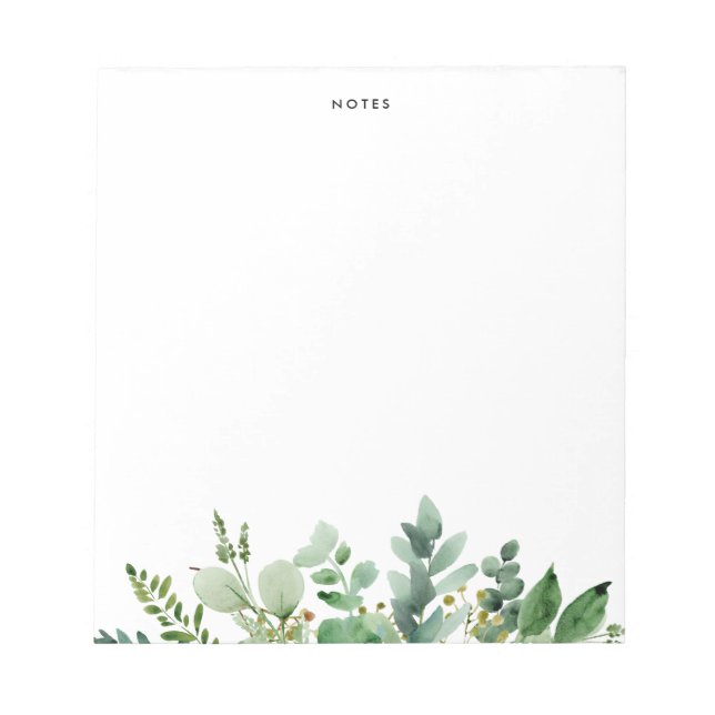 Bloc-note Watercolor Eucalyptus (Devant)